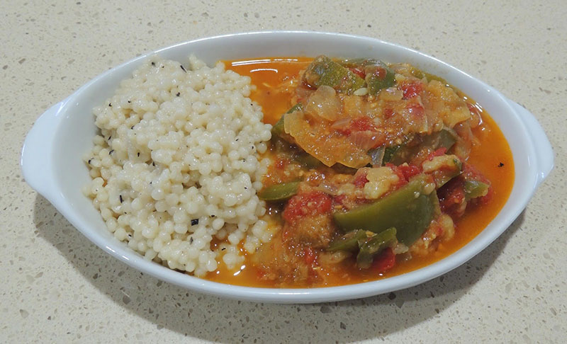 Ratatouill with pearl couscous